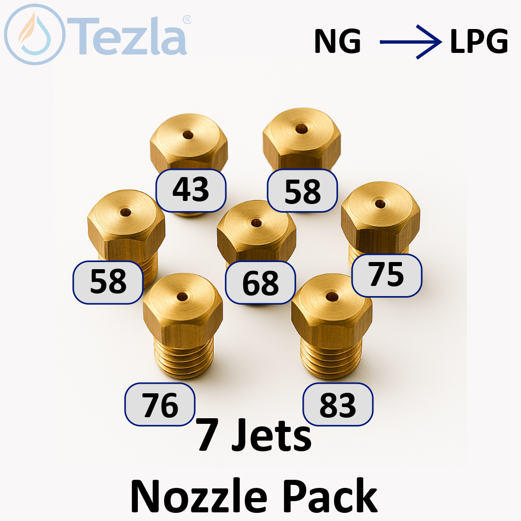 7 x LPG Jets Injectors for Use on 50Mbar Pressure