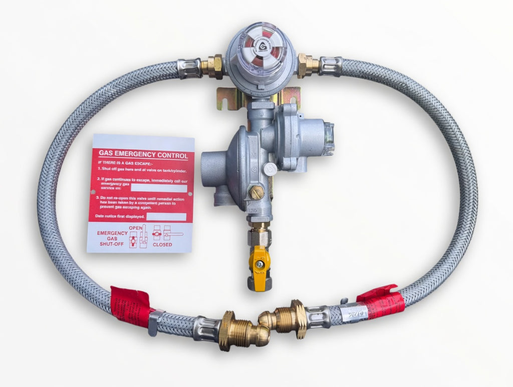 Cavagna 8kg/hr Capacity OPSO & PRV Auto Changeover Regulator Super Change Braided POL