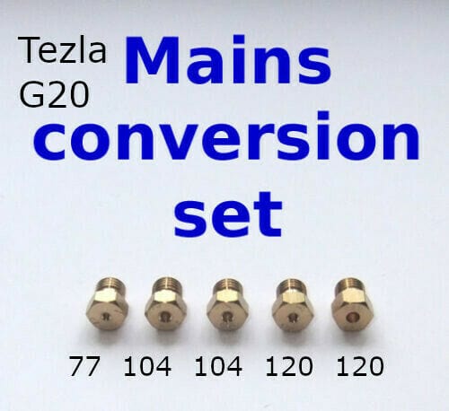 Natural Gas Jet Set - 5 Burner Hob Injector Nozzle Conversion Kit - NEW!
