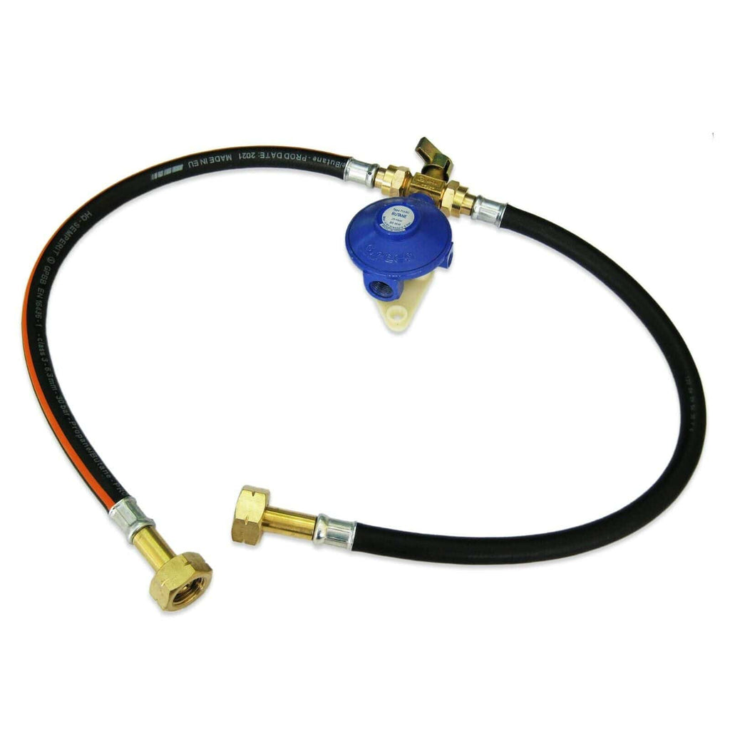 Butane Manual Changeover Regulator & Hose Kit 28mbar Inc Hoses