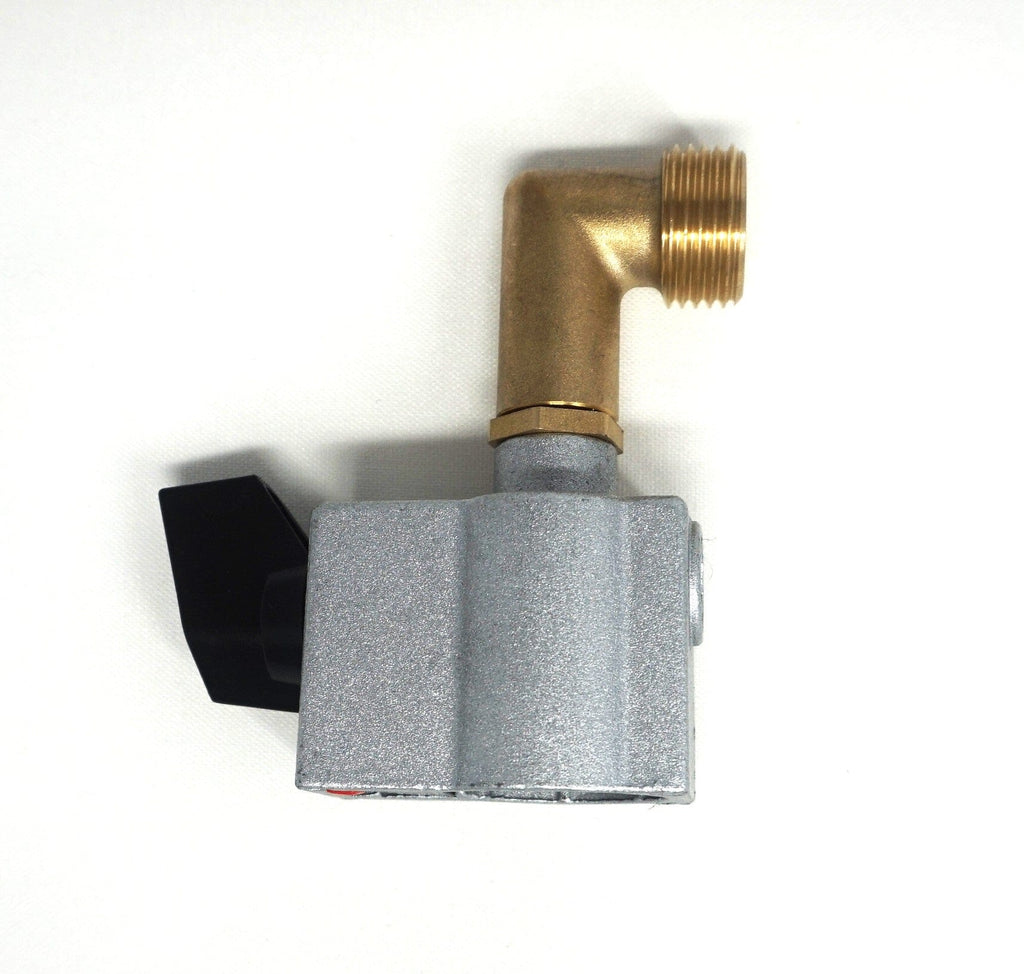 Close-up of the 27mm Clip-on Adaptor, designed to convert 27mm clip-on gas cylinders to 21.8LH screw thread for gas appliance use.