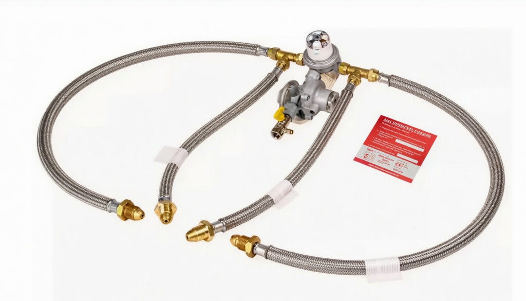 Four Pack Automatic Changeover Kit with OPSO - Braided POL Pigtails Cavagna Reca