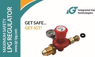 Propane Regulator With Gauge 0.5 - 4 Bar Adjustable POL High Pressure