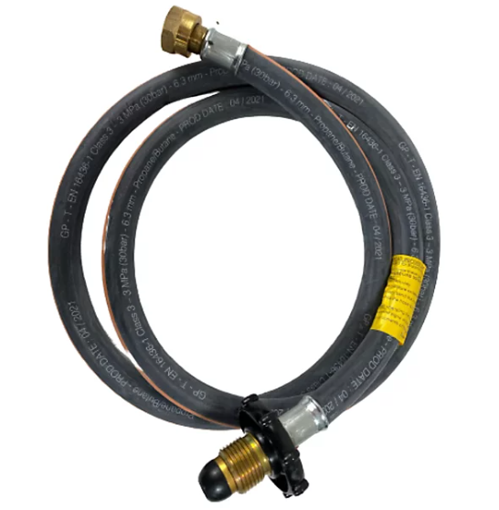1.5 metre Handwheel POL x W20 NRV Pigtail Caravan Propane Gas Hose