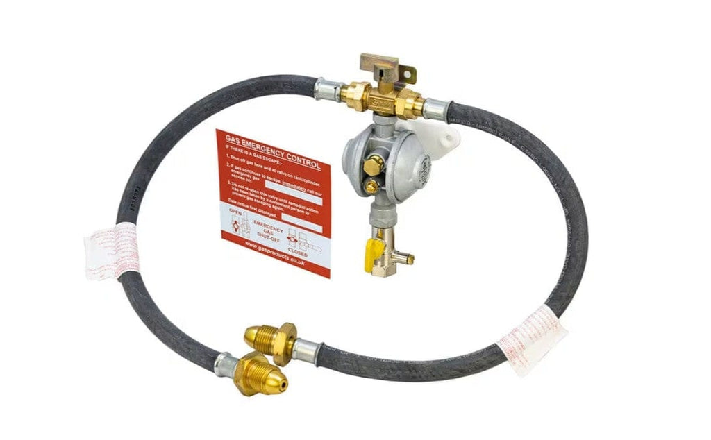 Twin Reca LPG Manual Changeover Gas Regulator Kit with OPSO - UK POL