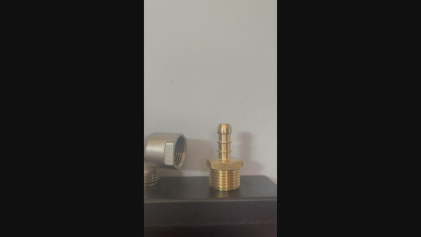 Video showcasing the 1/2" BSPT Male Fitting to LPG Fulham Nozzle, demonstrating its features, solid brass construction, and easy installation with 8mm I/D gas hoses.