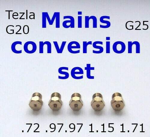 Natural Gas Jet Set -5 Burner Hob Injector Nozzle Conversion Kit