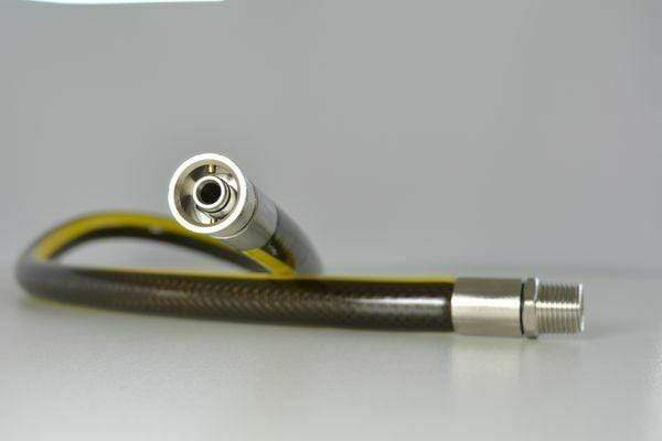 Midbrass Salvus 1/2" x 1.5m Straight Micropoint Hose for Gas Cookers Hobs etc