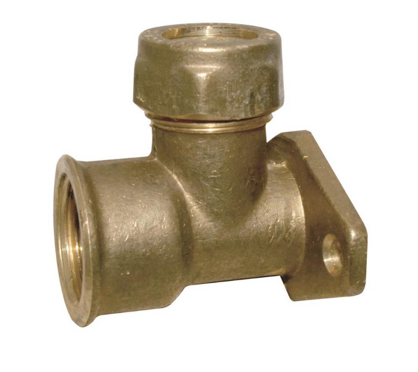 Compression 15mm x 1/2" Wall Plate Elbow