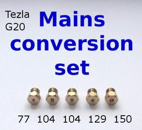 Natural Gas Jet Set -5 Burner Hob Injector Nozzle Conversion Kit