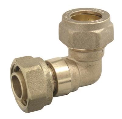 Compression 15mm X 1/2" Angled Tap Connector