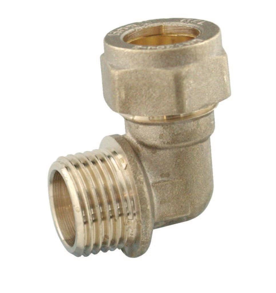 Compression 15mm X 1/2" Elbow Male Iron
