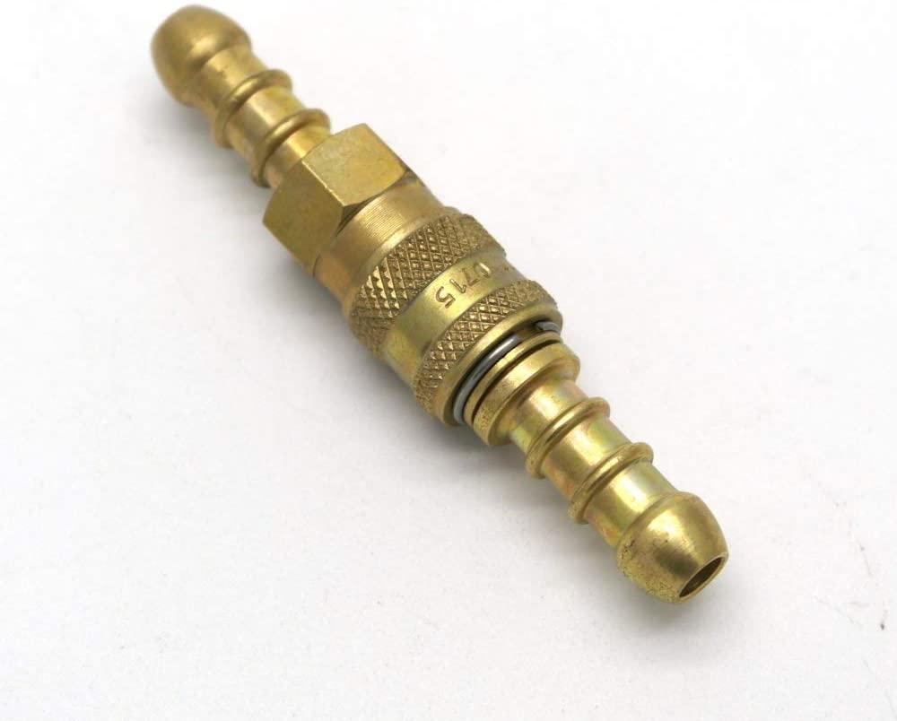Brass Inline Quick Release Gas Hose Coupling for 8mm propane-butane hoses