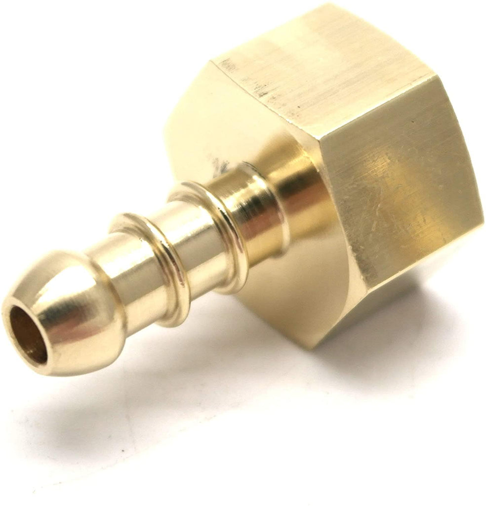 1/2" BSP Female Fitting to LPG Fulham Nozzle to 8mm I/D Hose, high-quality gas appliance connection for secure, leak-free gas delivery, compatible with 8mm orange gas hoses, durable and easy to install.