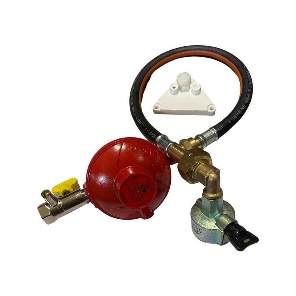 Cavanga Single Cylinder Propane Gas Regulator Kit Angled 27mm Adaptor